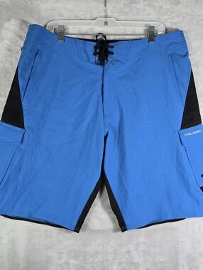 Pelagic FX90 Tactical Shorts Mens Size 36 Cargo Fishing Outdoor Royal Blue 10”